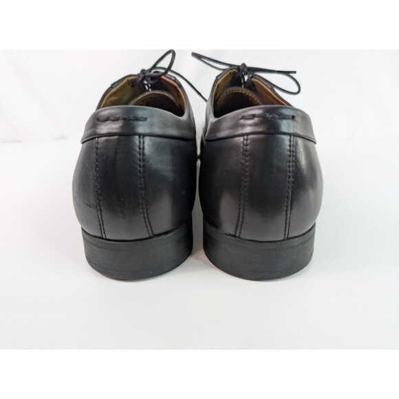 ZARA Man Shoes 44 US 11 Men's Black Leather Oxford Derby Lace Up Dress Cap Toe - Picture 8 of 13